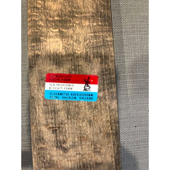 Vintage Dutch Wooden Cookie Mold With Folk Art Design - Picture 5 of 8